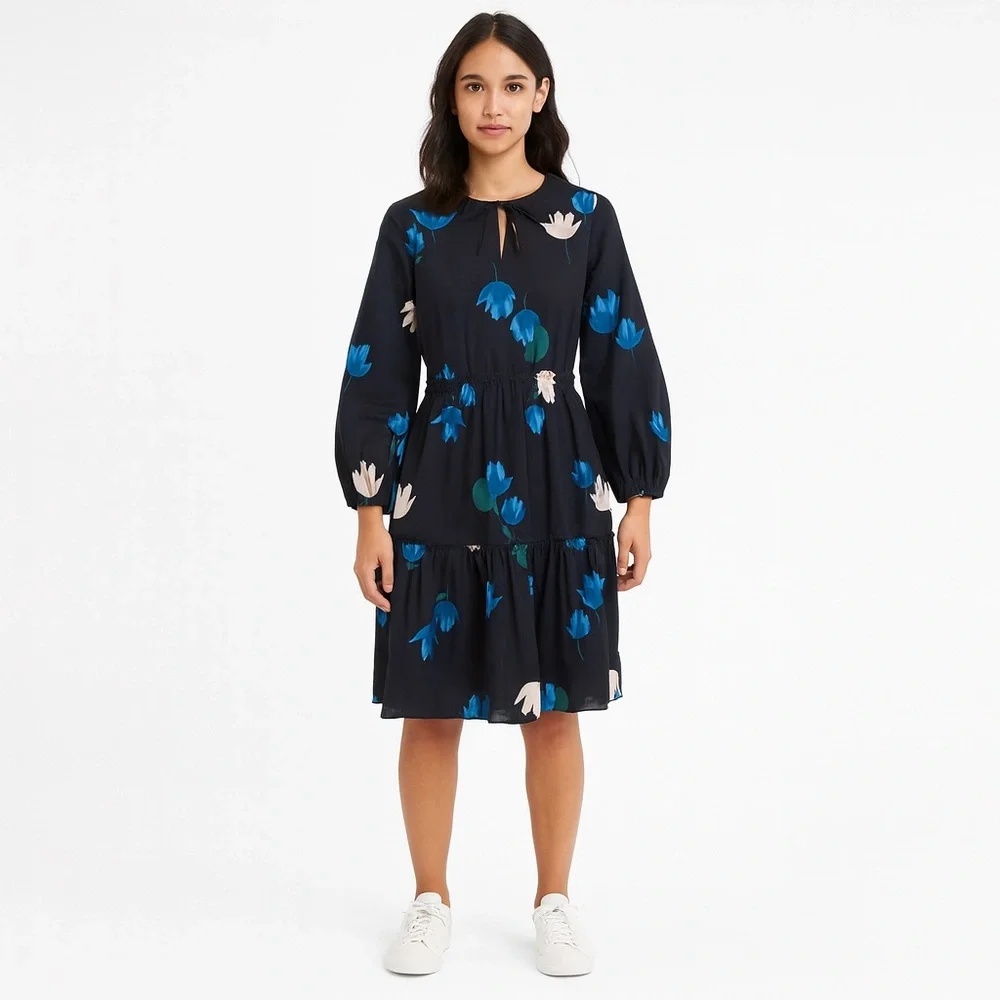 Ann Taylor Floral Midi Dress – Size 4 - Picture 1 of 8